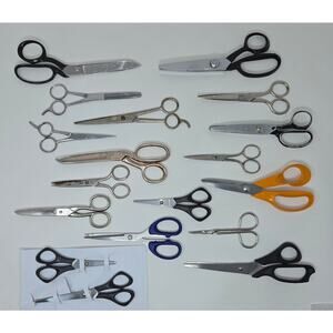 Vintage Scissor Shears Lot of 18 Wiss Singer Kleencut Creative Moments Richards